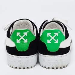 مملوكة مسبقًا حذاء رياضي أوف وايت سويدي أسود سهم بعنق منخفض مقاس 39