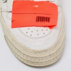 Pre Owned Off-White White Leather Off Court 3.0 High Top Sneakers Size 35