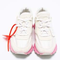 Pre Owned حذاء رياضي أوف وايت أتش جي رانر سويدي وقماش أبيض متدرج مقاس 40