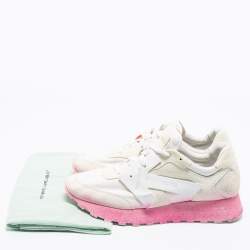 Pre Owned حذاء رياضي أوف وايت أتش جي رانر سويدي وقماش أبيض متدرج مقاس 40