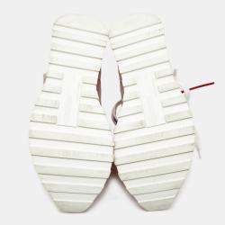 Pre Owned حذاء رياضي أوف وايت أتش جي رانر سويدي وقماش أبيض متدرج مقاس 40