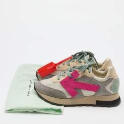 Pre Owned Off-White Multicolor Suede and Leather Runner Arrow Low Top Sneakers Size 36
