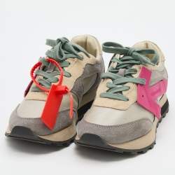 Pre Owned Off-White Multicolor Suede and Leather Runner Arrow Low Top Sneakers Size 36