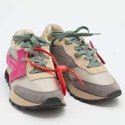 Pre Owned Off-White Multicolor Suede and Leather Runner Arrow Low Top Sneakers Size 36