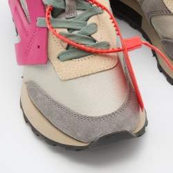 Pre Owned Off-White Multicolor Suede and Leather Runner Arrow Low Top Sneakers Size 36