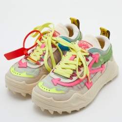 Pre Owned Off-White Multicolor Mesh and Leather Odsy 1000 Sneakers Size 39