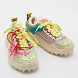 Pre Owned Off-White Multicolor Mesh and Leather Odsy 1000 Sneakers Size 39