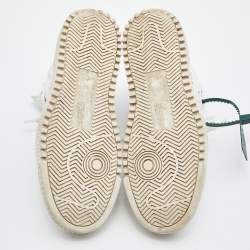 Pre Owned Off-White White Leather and Canvas Off Court 3.0 High Top Sneakers Size 37