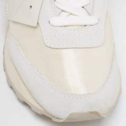 Pre Owned Off-White Grey/White Suede and Leather HG Runner Low Top Sneakers Size 40