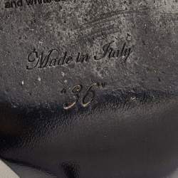 مملوكة مسبقًا Off-White Cream Leather Arrow Embellished Pumps Size 36