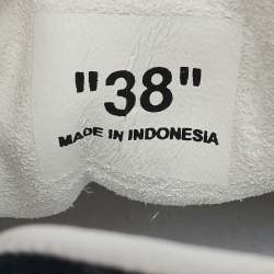 Pre Owned حذاء رياضي أوف وايت طراز منخفض من أعلى سويدي و جلد و كانفاس أصفر مقاس 36