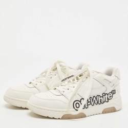 Pre Owned Off-White White Leather Out Of Office Sneakers Size 39