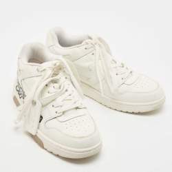 Pre Owned Off-White White Leather Out Of Office Sneakers Size 39