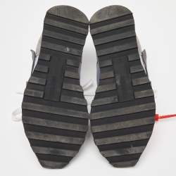 مملوكة مسبقًا Off-White Grey/Silver Suede and Fabric Low Top Sneakers Size 39