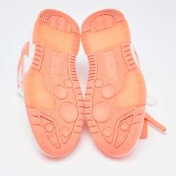 Off-White Orange/White Leather Out Of Office Low Top Sneakers Size 36