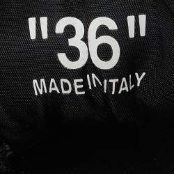 Pre Owned Off-White Black/Grey Suede and Fabric Arrow HG Runner Sneakers Size 36