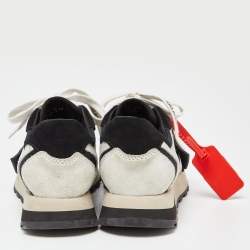 Pre Owned Off-White Black/Grey Suede and Fabric Arrow HG Runner Sneakers Size 36