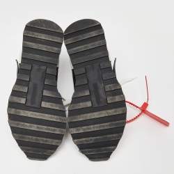 Pre Owned Off-White Black/Grey Suede and Fabric Arrow HG Runner Sneakers Size 36