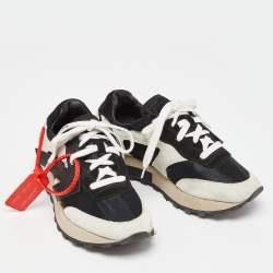 Pre Owned Off-White Black/Grey Suede and Fabric Arrow HG Runner Sneakers Size 36
