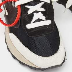 Pre Owned Off-White Black/Grey Suede and Fabric Arrow HG Runner Sneakers Size 36