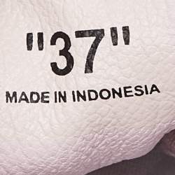 Pre Owned Off White Beige Canvas Low Top Sneakers Size 37