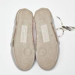 Pre Owned Off White Beige Canvas Low Top Sneakers Size 37