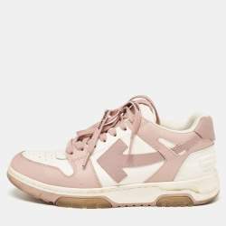 Women's Luxury Sneakers - Out of Office Sneakers in white and pink leather  Off-White