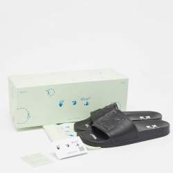 Off-White Black Rubber Arrow Pool Slides Size 41