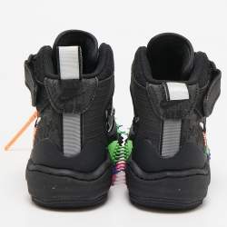 Off-White x Nike Black Mesh Air Force 1 Mid Sneakers Size 36.5