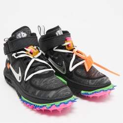 Off-White x Nike Black Mesh Air Force 1 Mid Sneakers Size 36.5