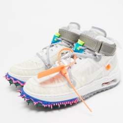 Off-White x Nike White Mesh Air Force 1 Mid Sneakers Size 36.5