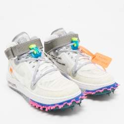 Off-White x Nike White Mesh Air Force 1 Mid Sneakers Size 36.5
