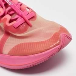 Off-White x Nike Pink Mesh Zoom Fly Low Top Sneakers Size 38.5