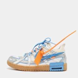 Off-White x Nike Multicolor Mesh and Leather Low Top Sneakers Size 37.5