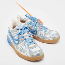 Off-White x Nike Multicolor Mesh and Leather Low Top Sneakers Size 37.5