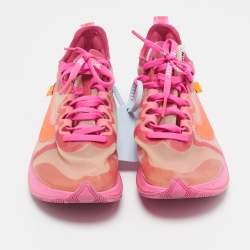 Off White x Nike Shocking Pink Translucent Nylon The 10 Nike Zoom Fly Sneakers Size 38.5