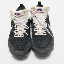 Off-White x Nike Black Knit Fabric Air VaporMax Sneakers Size 38