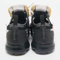 Off-White x Nike Black Knit Fabric Air VaporMax Sneakers Size 38