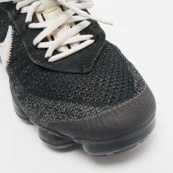 Off-White x Nike Black Knit Fabric Air VaporMax Sneakers Size 38