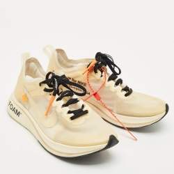 Off White x Nike Two Tone Mesh Zoom Fly SP Black Sneakers Size 39