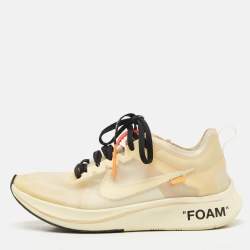 Off White x Nike Two Tone Mesh Zoom Fly SP Black Sneakers Size 39