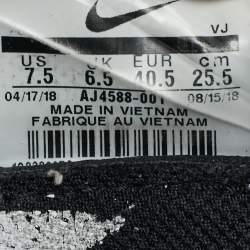 Pre Owned Off White x Nike Black/Silver Mesh And Polyurethane Zoom Fly Low Top Sneakers Size 40,5