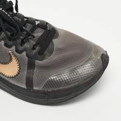 Pre Owned Off White x Nike Black/Silver Mesh And Polyurethane Zoom Fly Low Top Sneakers Size 40,5