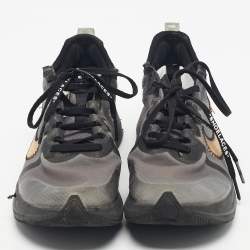 Pre Owned Off White x Nike Black/Silver Mesh And Polyurethane Zoom Fly Low Top Sneakers Size 40,5