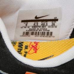 Pre Owned Off-White x Nike Black Nylon and Suede Waffle Racer Lace Up Sneakers Size 40.5