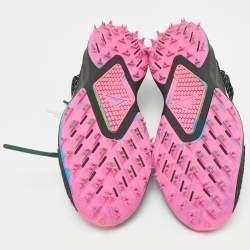 Pre Owned Off-White x Nike Black Nylon and Suede Waffle Racer Lace Up Sneakers Size 40.5