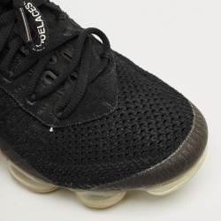 Pre Owned Off-White x Nike Black Knit Fabric Air VaporMax Sneakers Size 37.5
