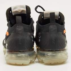 Pre Owned Off-White x Nike Black Knit Fabric Air VaporMax Sneakers Size 37.5