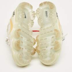 Pre Owned Off-White x Nike White Knit Fabric Air VaporMax Sneakers Size 37.5