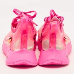 Pre Owned Off-White x Nike Pink/Transparent Mesh Zoom Fly Sneakers Size 38